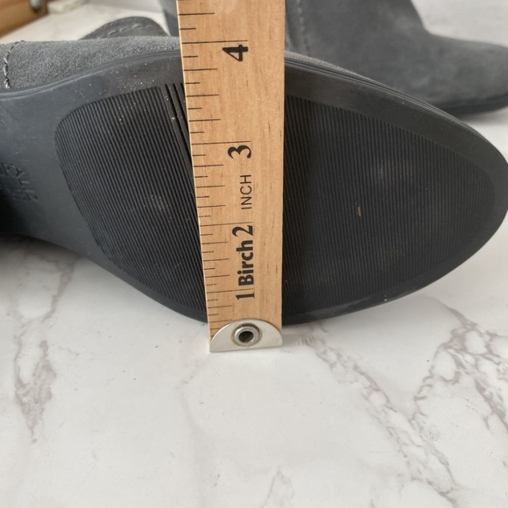Naturalizer Zarie Ankle Boots 8.5 W Grey Suede Mid Heel Western Bootie - Picture 6 of 15